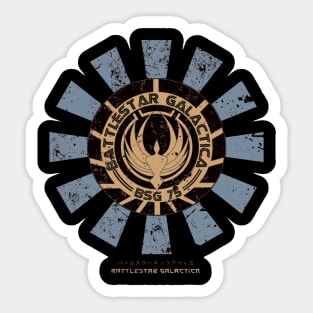 Battlestar Galactica Retro Japanese Sticker